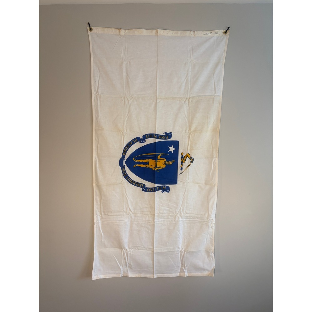 Vintage Heritage Flag Co Massachusetts State Flag 3x5 Boston Mass Wall Art